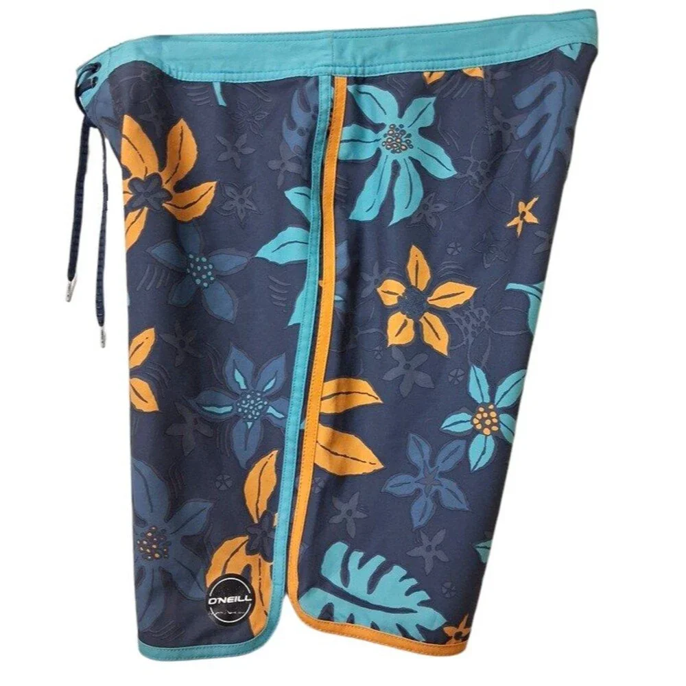 O'Neill Hyperfreak Coalition Board Shorts Mens 36 DWR Hyperdry 4-Way Stretch 10